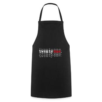 21st Birthday - Born in 1998 - 21 years old - Cooking Apron - black - Front - AI Model Male 185 dark (185cm)
