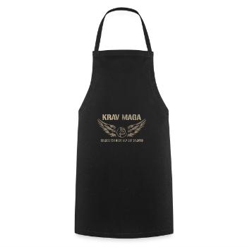 Arts martiaux d'autodéfense Krav Maga d'Israël - Tablier de cuisine - noir - Devant - AI Model Male 185 dark (185cm)
