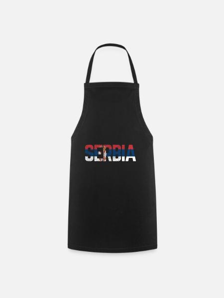 Serbie Serbie cadeau - Tablier de cuisine - noir