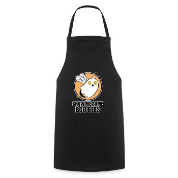 Boo Bees - Halloween Montrez-moi des abeilles Boo - Tablier de cuisine - noir - Devant - AI Model Male 185 dark (185cm)
