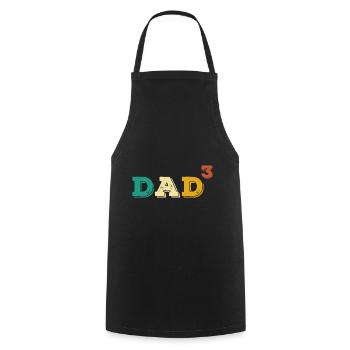 Dad hoch drei Geschenk - Kochschürze - Schwarz - Vorne - AI Model Male 185 dark (185cm)