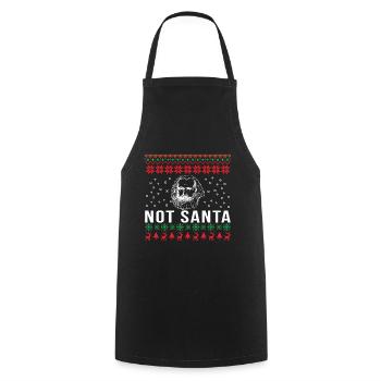 Pas de cadeau de Noël Noël Santa Karl Marx - Tablier de cuisine - noir - Devant - AI Model Male 185 dark (185cm)