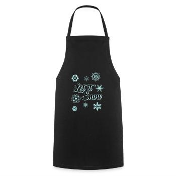 Schnee Shirt für Frauen und Kinder - Let it Snow - Kochschürze - Schwarz - Vorne - AI Model Male 185 dark (185cm)