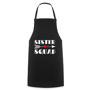 Cadeau de frère et soeur - Tablier de cuisine - noir - Devant - AI Model Male 185 dark (185cm)