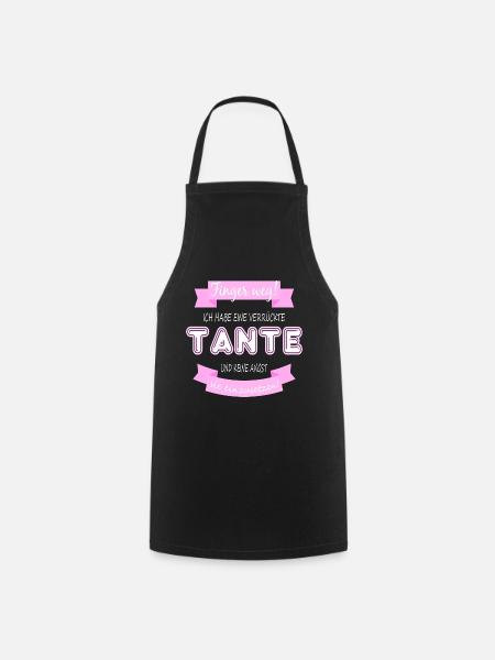 Ich habe eine verrückte Tante - Kochschürze - Schwarz
