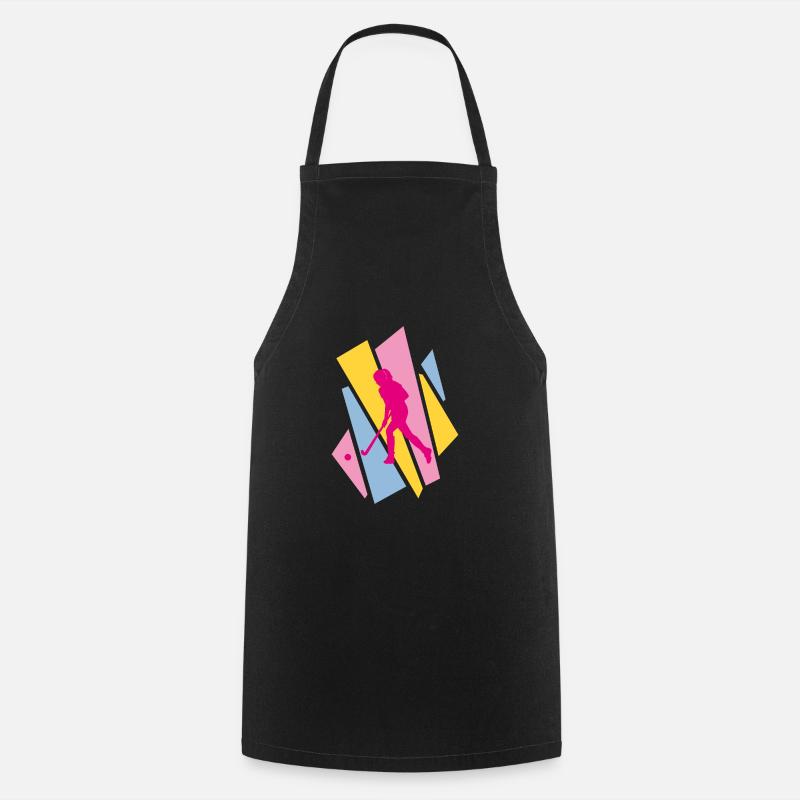 Fille de hockey - Tablier de cuisine - noir
