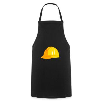Construction helmet gift gift idea - Cooking Apron - black - Front - AI Model Male 185 dark (185cm)