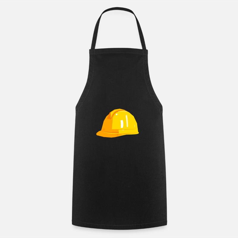 Construction helmet gift gift idea - Cooking Apron - black