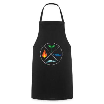 Quatre éléments de protection de l'environnement nature cadeau - Tablier de cuisine - noir - Devant - AI Model Male 185 dark (185cm)