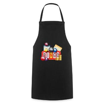 Idée cadeau cadeau bingo - Tablier de cuisine - noir - Devant - AI Model Male 185 dark (185cm)