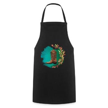 Western Classic - Cooking Apron - black - Front - AI Model Male 185 dark (185cm)