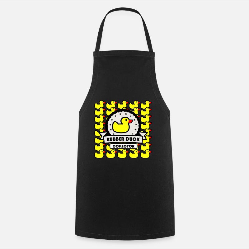 Funny duck collectible rubber duck rubber duck - Cooking Apron - black