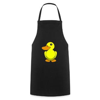 Duck rubber duck yellow children - Cooking Apron - black - Front - AI Model Male 185 dark (185cm)