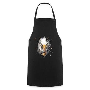 Bald Eagle | Low Poly Art | Cool polygon - Cooking Apron - black - Front - AI Model Male 185 dark (185cm)