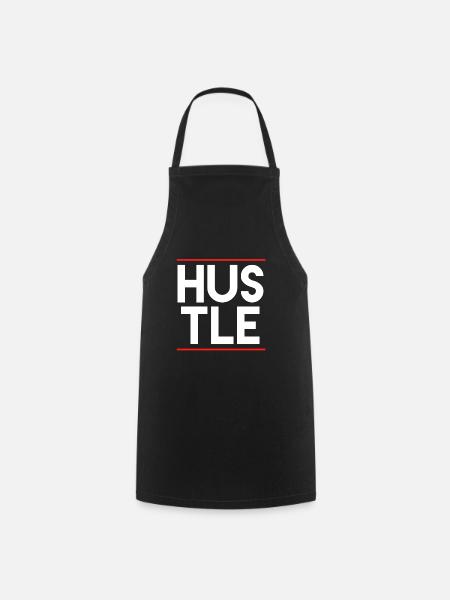 Hustle - Cooking Apron - black