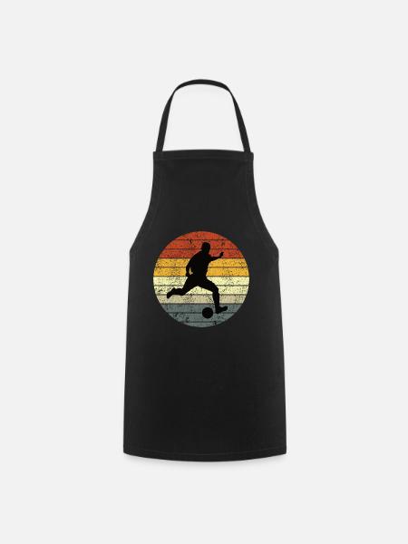 Football footballers colorful vintage - Cooking Apron - black