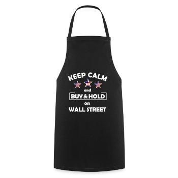 The Wall Street Investor - Cooking Apron - black - Front - AI Model Male 185 dark (185cm)