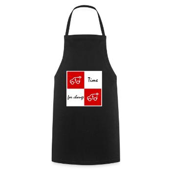 Le temps de l’électrique - Tablier de cuisine - noir - Devant - AI Model Male 185 dark (185cm)