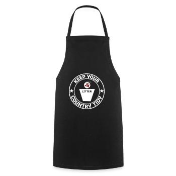 Nettoyage de tous les pays - Tablier de cuisine - noir - Devant - AI Model Male 185 dark (185cm)
