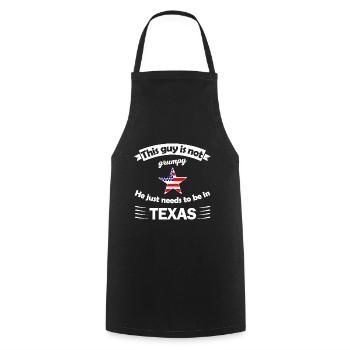 Chez nous au Texas - Tablier de cuisine - noir - Devant - AI Model Male 185 dark (185cm)
