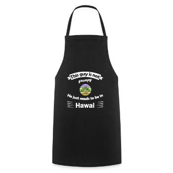 Urlaub in Hawai - Kochschürze - Schwarz - Vorne - AI Model Male 185 dark (185cm)