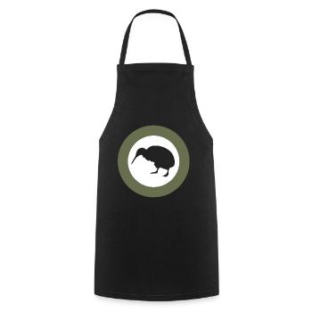 Retro kiwi - Cooking Apron - black - Front - AI Model Male 185 dark (185cm)