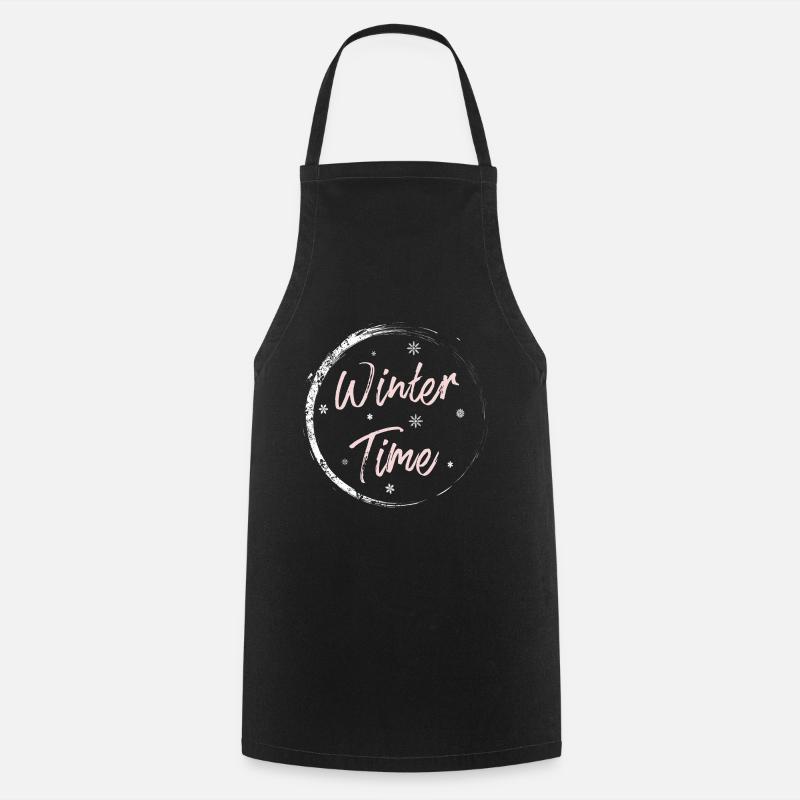 Winter time - Cooking Apron - black