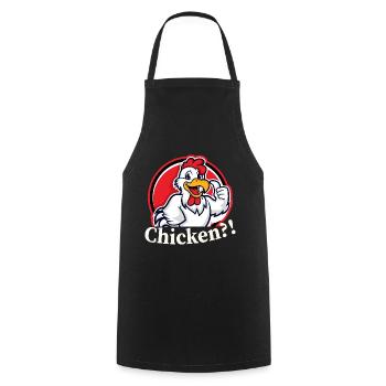 Chicken - Rooster Chicken Egg - Cooking Apron - black - Front - AI Model Male 185 dark (185cm)