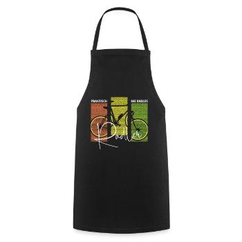 praktisch nie radlos Radlershirt Radler Spruch Rad - Kochschürze - Schwarz - Vorne - AI Model Male 185 dark (185cm)
