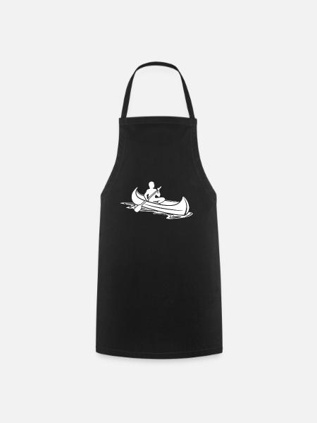 Canoeist Canoe Kayak Motif - Cooking Apron - black