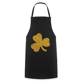 St. Patrick's Day Irland Geschenkidee Kleeblatt - Kochschürze - Schwarz - Vorne - AI Model Male 185 dark (185cm)