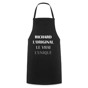 richard - Tablier de cuisine - noir - Devant - AI Model Male 185 dark (185cm)