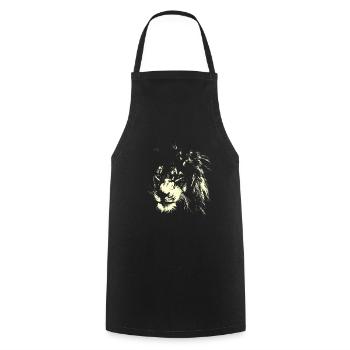 Léo AFRIQUE CAT SAVANNE - Tablier de cuisine - noir - Devant - AI Model Male 185 dark (185cm)