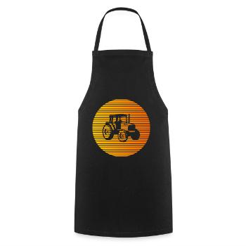 Tracteur - Tablier de cuisine - noir - Devant - AI Model Male 185 dark (185cm)
