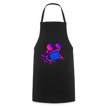 Crazy Synthfrog - Cooking Apron - black - Front - AI Model Male 185 dark (185cm)