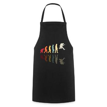 Human Evolution Band Guitar Retro Vintage Guitari - Cooking Apron - black - Front - AI Model Male 185 dark (185cm)
