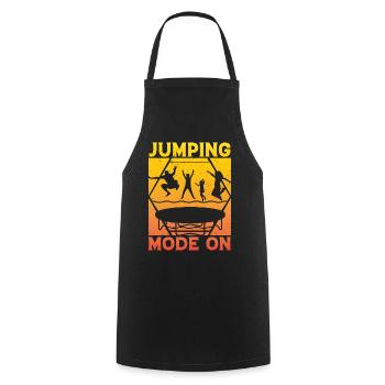 Jumping Mode on - Cooking Apron - black - Front - AI Model Male 185 dark (185cm)