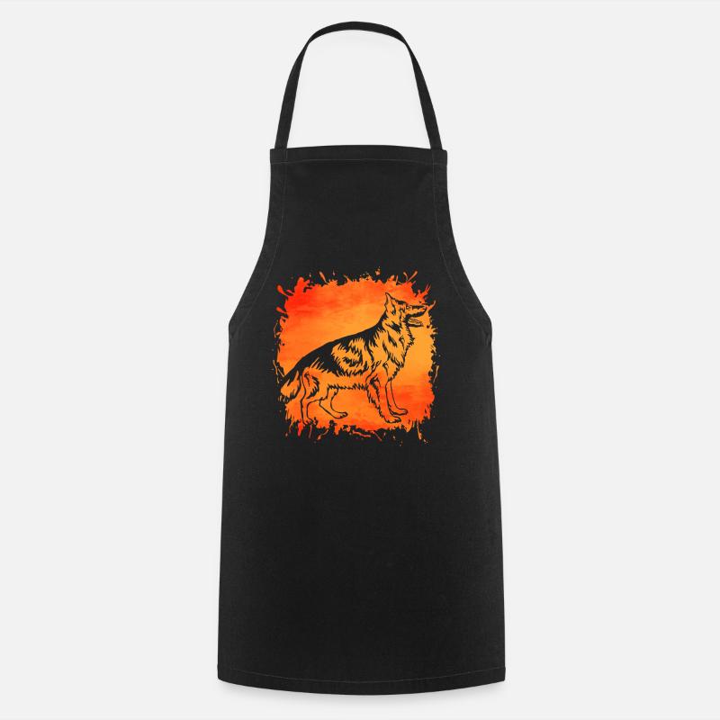 Berger allemand - Tablier de cuisine - noir