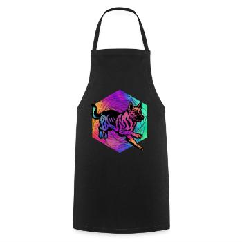 German Shepherd - Cooking Apron - black - Front - AI Model Male 185 dark (185cm)