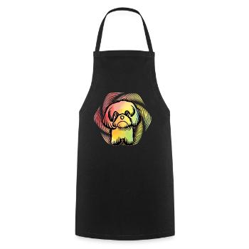 Shih Tzu - Tablier de cuisine - noir - Devant - AI Model Male 185 dark (185cm)