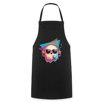 Ghost avec lunettes de soleil et casque - Tablier de cuisine - noir - Devant - AI Model Male 185 dark (185cm)