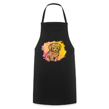Havanais rétro - Tablier de cuisine - noir - Devant - AI Model Male 185 dark (185cm)