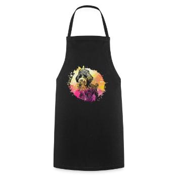 Havanais rétro - Tablier de cuisine - noir - Devant - AI Model Male 185 dark (185cm)