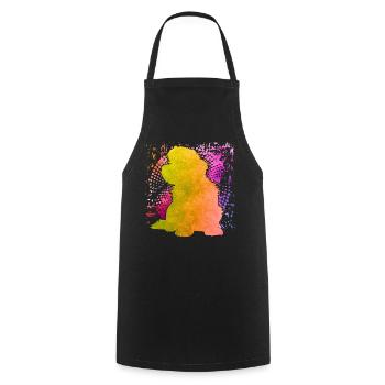 Havanais rétro - Tablier de cuisine - noir - Devant - AI Model Male 185 dark (185cm)