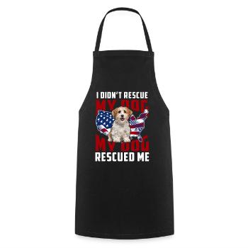 I didn't rescue my dog my dog rescued me Havanese - Kochschürze - Schwarz - Vorne - AI Model Male 185 dark (185cm)
