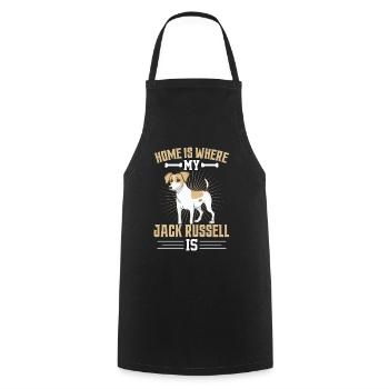 Home is where my Jack Russell is - Kochschürze - Schwarz - Vorne - AI Model Male 185 dark (185cm)