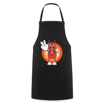 Fourmi Paix - Tablier de cuisine - noir - Devant - AI Model Male 185 dark (185cm)