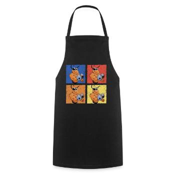 Biceps de remise en forme de fourmi - Tablier de cuisine - noir - Devant - AI Model Male 185 dark (185cm)