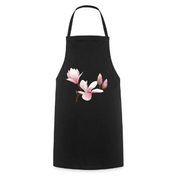 Magnolie 2 - Kochschürze - Schwarz - Vorne - AI Model Male 185 dark (185cm)