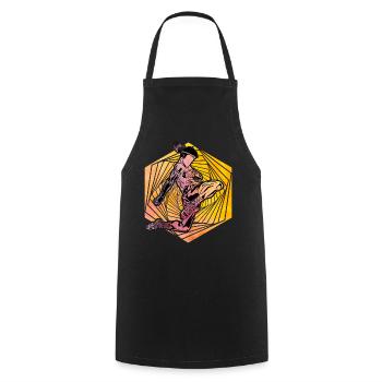 Muay Thaï - Tablier de cuisine - noir - Devant - AI Model Male 185 dark (185cm)